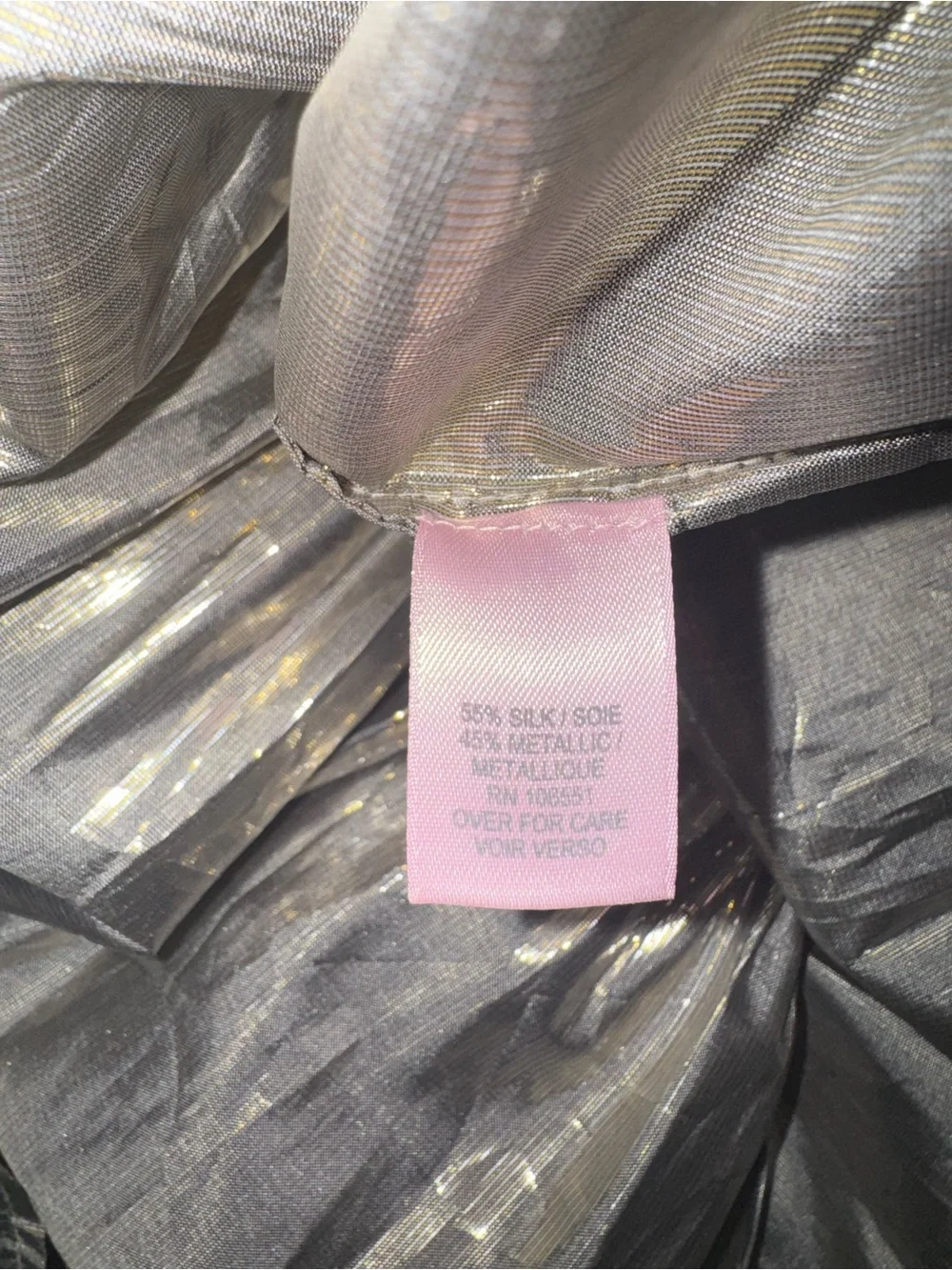 NWT Calypso St. Barth Lourdes Champagne Metallic Parachute Skirt Size 2